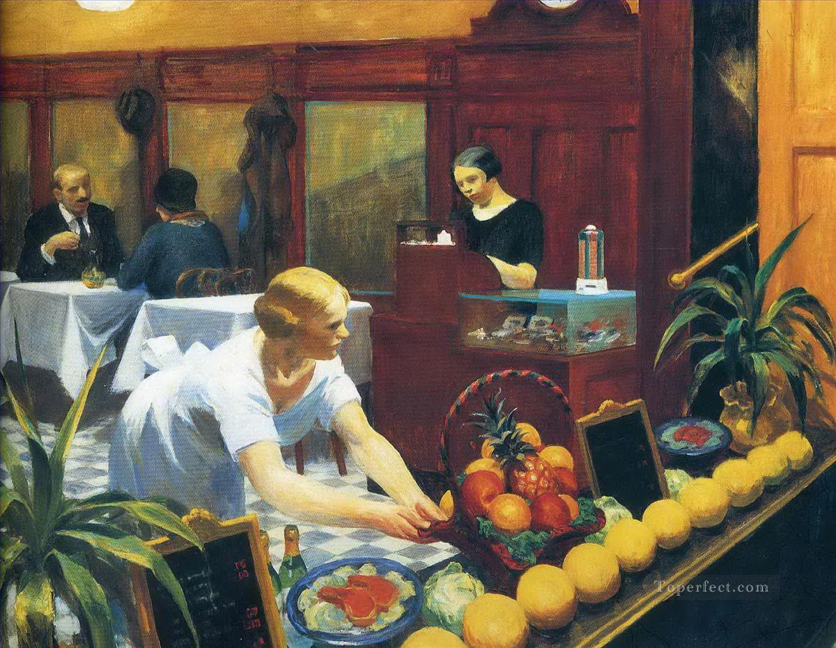 女性用テーブル 1930年 エドワード・ホッパー油絵